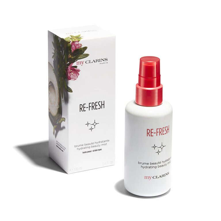 CLARINS | RE-FRESH | BRUME BEAUTE HYDRATANTE | POUR UNE PEAU ADOUCIT ET RAFRAÎCHIS | MADO PARFUMERIE REUNION