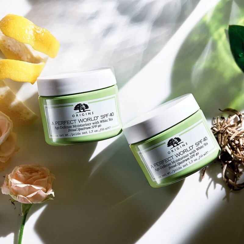 ORIGINS | A PERFECT WORLD™ | SOIN HYDRATANT PREVENTION ANTI-AGE | AU THE BLANC | MADO PARFUMERIE REUNION