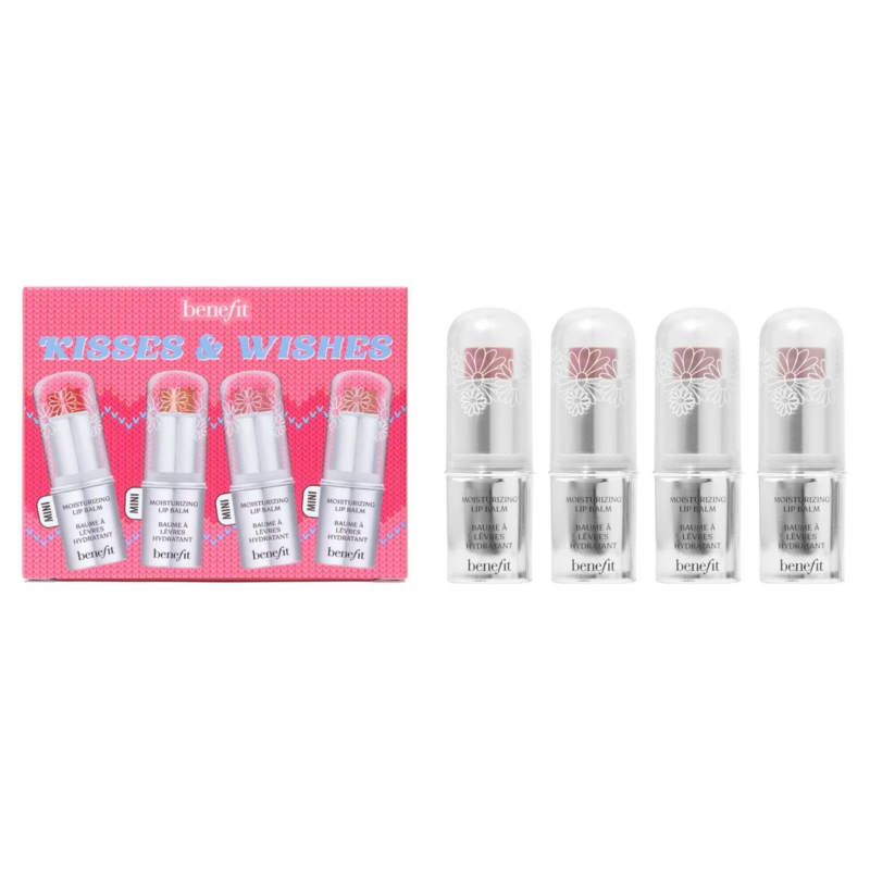 BENEFIT | KISSES AND WISHES | MINI BAUMES À LÈVRES HYDRATANTS | MADO PARFUMERIE RÉUNION