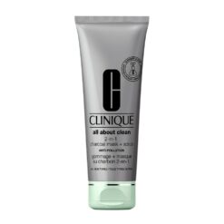 CLINIQUE | ALL ABOUT CLEAN | GOMMAGE MASQUE AU CHARBON | PURIFIE LA PEAU | MADO PARFUMERIE RÉUNION