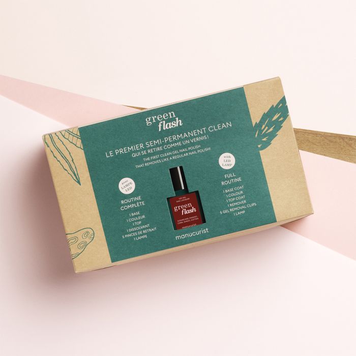 Coffret Le Premier Semi-Permanent Clean Green Flash Dark Pansy Manucurist