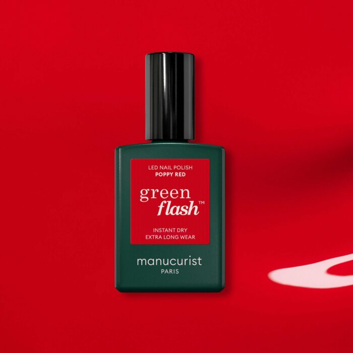 Vernis Green Flash Poppy Red