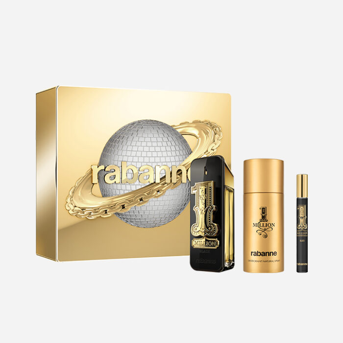 Coffret 1 Million Black Eau de Parfum 100 ml + Déodorant 150 ml + Format voyage 10 ml