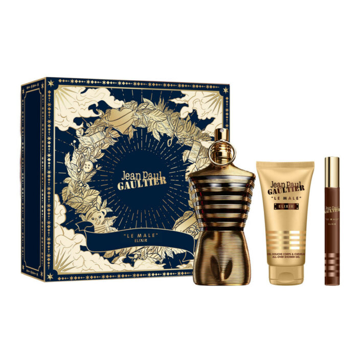 Le Male Elixir Coffret Cadeau EDP 125 ml + Gel Douche 75 ml + Vaporisateur 10 ml