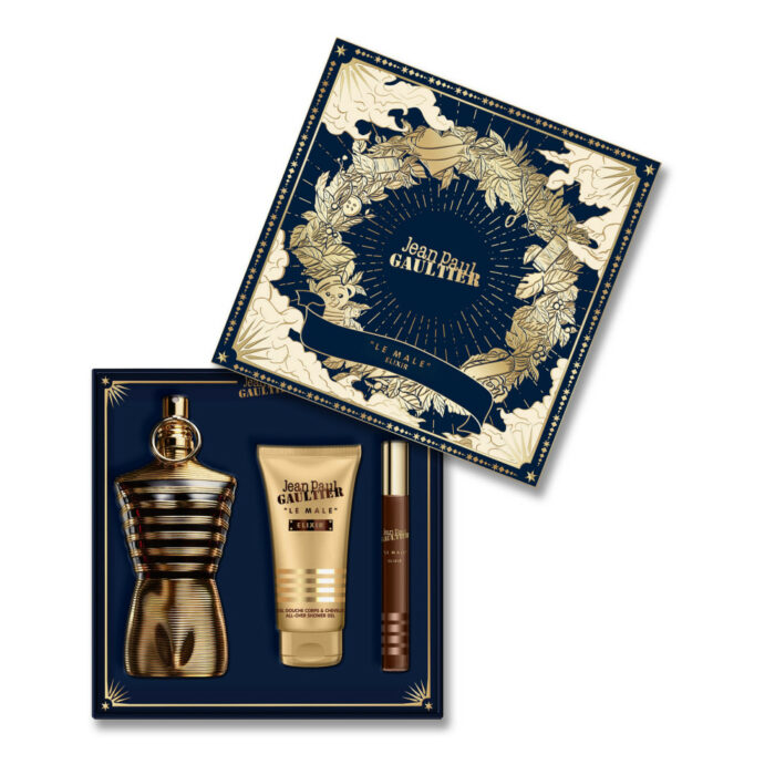 Le Male Elixir Coffret Cadeau EDP 125 ml + Gel Douche 75 ml + Vaporisateur 10 ml – Image 2